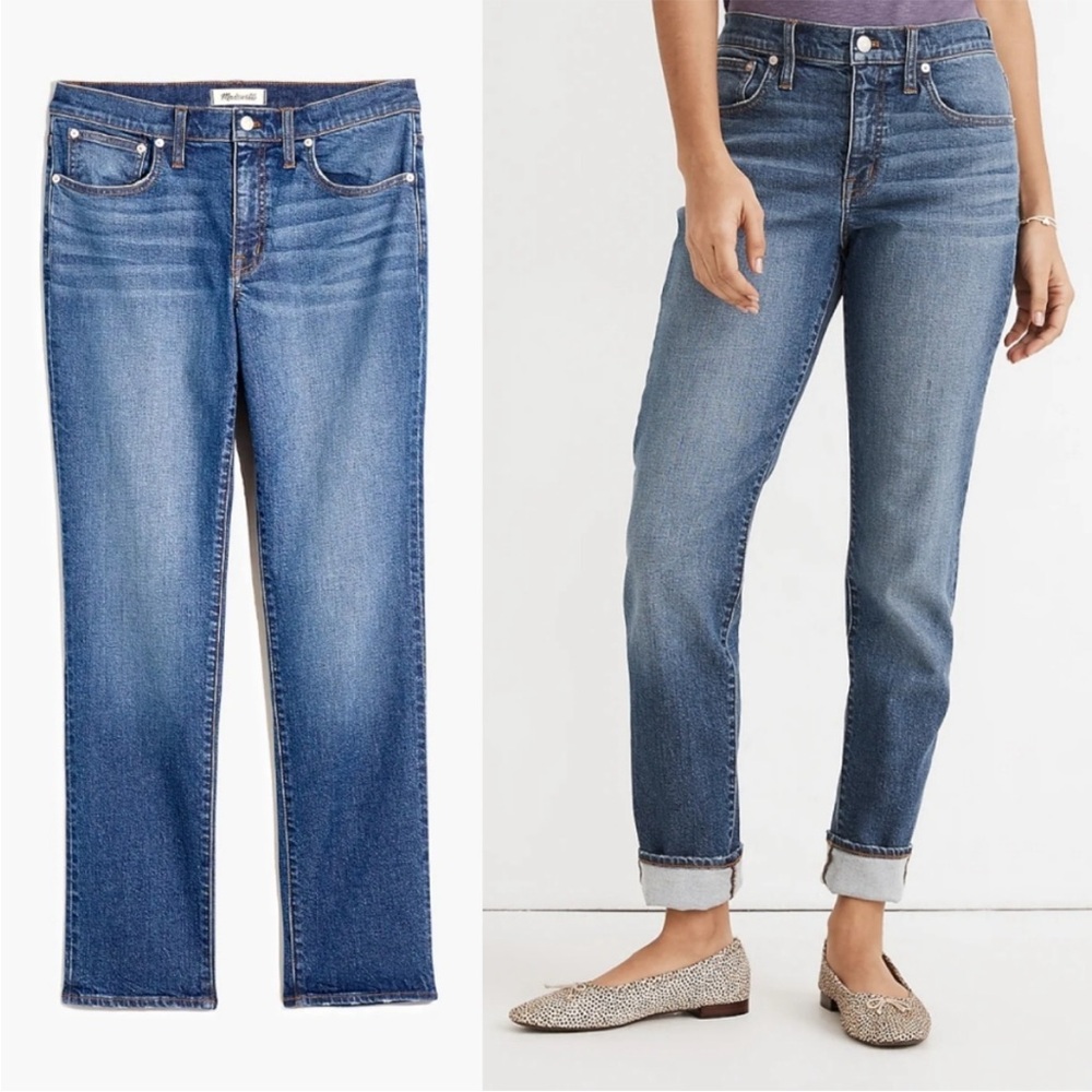 Madewell The Slim Boyjean in Eames Wash